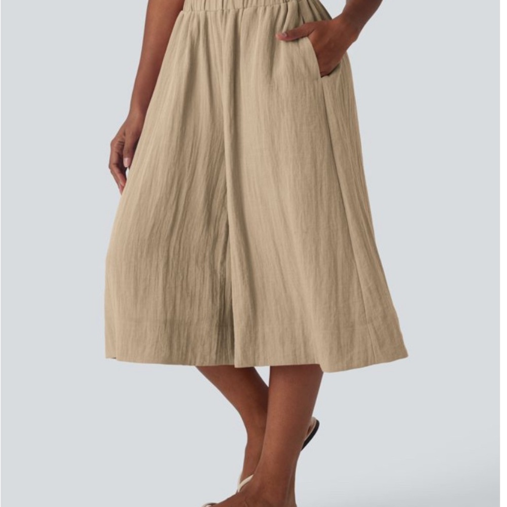 HALARA Tan Midi Wide Leg - Picture 3 of 5
